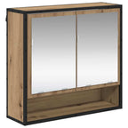 Badezimmermöbel-Set mit Regal 3 pcs Artisan-Eiche Holzwerkstoff