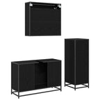 Badezimmermöbel-Set mit Schubladen 2 pcs Altholz Holzwerkstoff