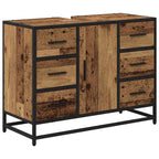 Badezimmermöbel Set mit Schubladen 4 pcs Altholz Holzwerkstoff