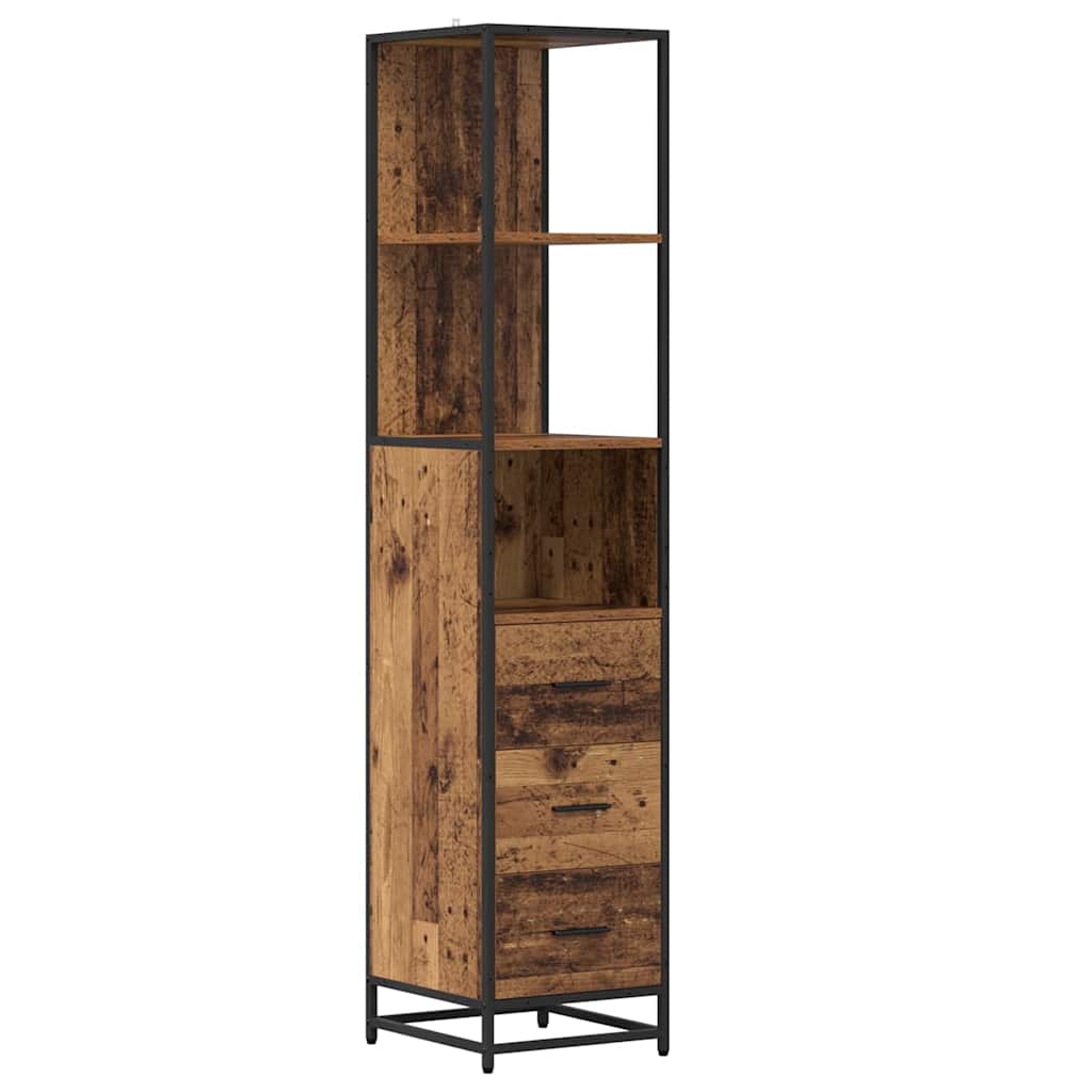 Badezimmermöbel Set mit Schubladen 4 pcs Altholz Holzwerkstoff
