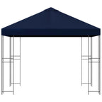 Pavillon 3 x 3 m Blau Polyester und Stahl 190 gsm