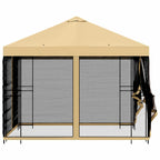 Garten Pavillon mit Seitenwänden 3 x 3 m Creme