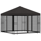 Garten Pavillon mit Seitenwänden 3 x 3 m Anthrazit