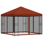 Garten Pavillon mit Seitenwänden 3 x 3 m Terrakotta