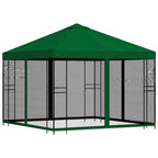 Garten Pavillon mit Seitenwänden 3 x 3 m Grün