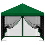 Garten Pavillon mit Seitenwänden 3 x 3 m Grün