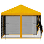 Garten Pavillon mit Seitenwänden 3 x 3 m Gelb