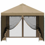 Garten Pavillon mit Seitenwänden 3 x 3 m Beige