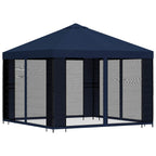 Garten Pavillon mit Seitenwänden 3 x 3 m Blau