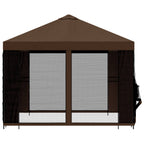 Garten Pavillon mit Seitenwänden 3 x 3 m Braun
