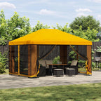 Pavillon 4 x 3 m Gelb Polyester und Stahl 190 gsm