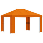 Pavillon 4 x 3 m Orange Polyester und Stahl 190 gsm