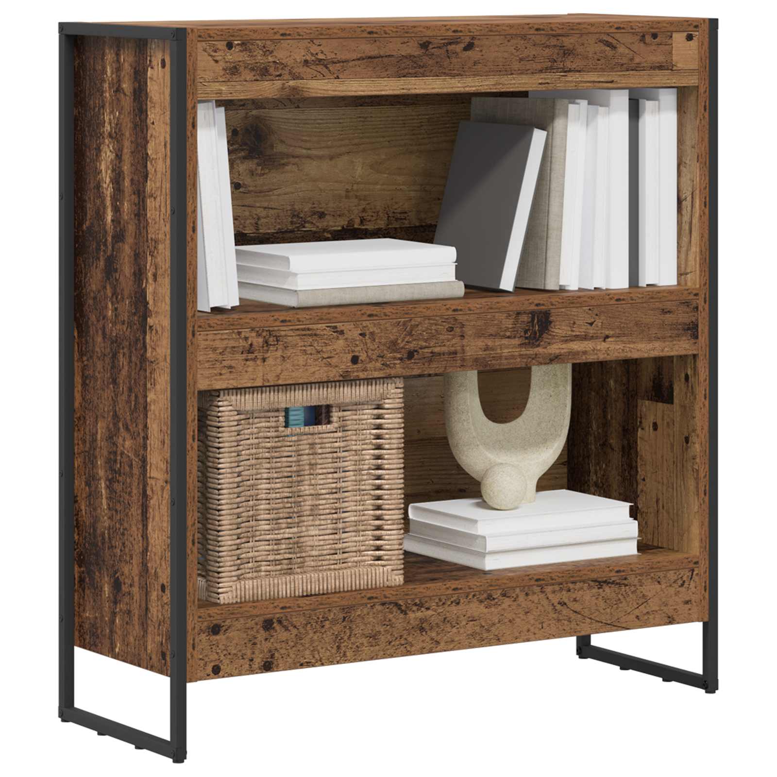 Bücherregal Altholz 80 x 30 x 86,5 cm Holzwerkstoff