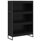 Bücherregal Schwarz Eichen-Optik 80 x 30 x 121 cm Holzwerkstoff