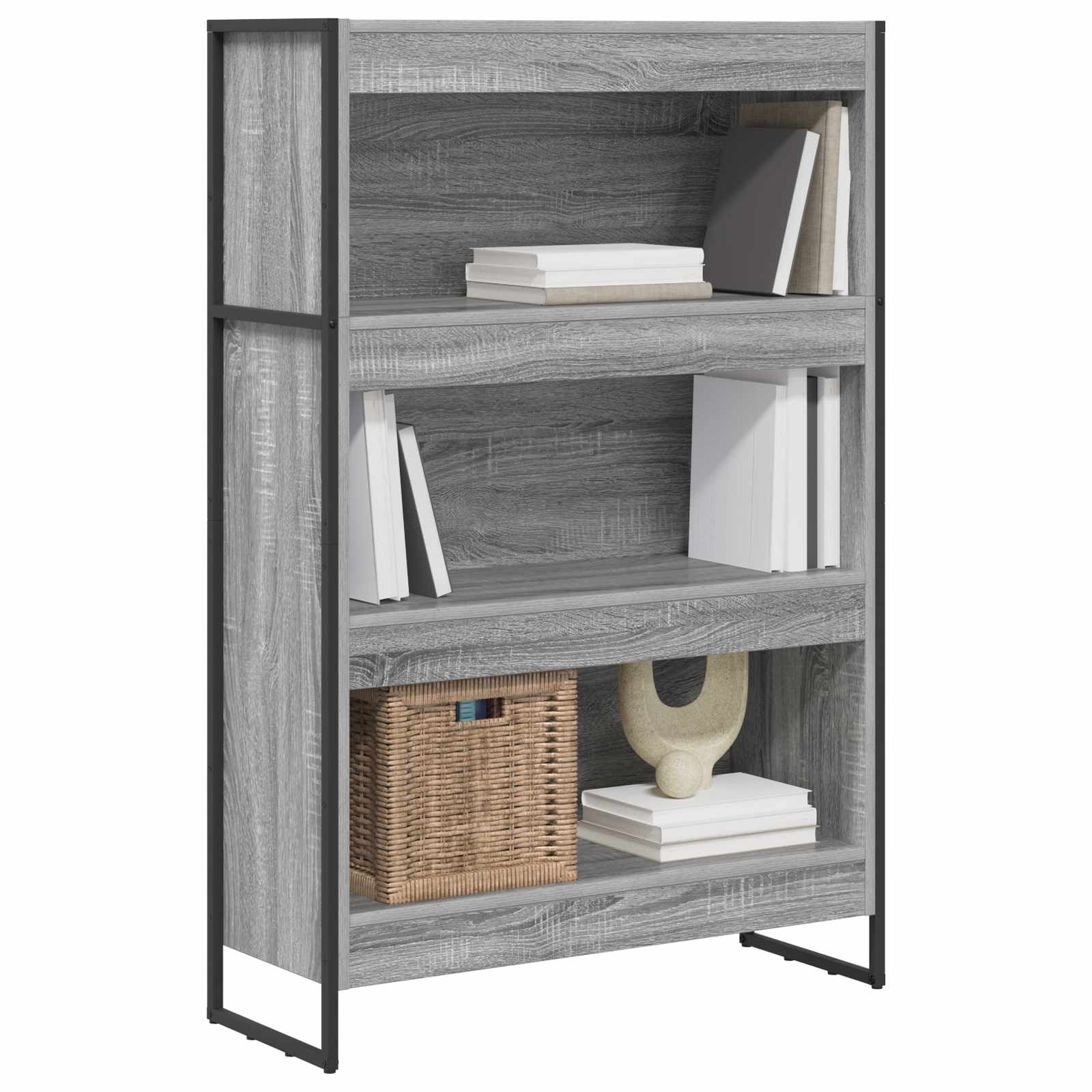 Bücherregal Graues Sonoma 80 x 30 x 121 cm Holzwerkstoff