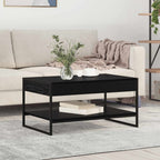 Couchtisch Schwarz Eichen-Optik 80 x 50 x 40 cm Holzwerkstoff