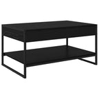 Couchtisch Schwarz Eichen-Optik 80 x 50 x 40 cm Holzwerkstoff