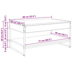 Couchtisch Raucharbe 80 x 50 x 40 cm Holzwerkstoff