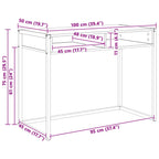 Schreibtisch Raucharbe 100 x 50 x 75 cm Holzwerkstoff