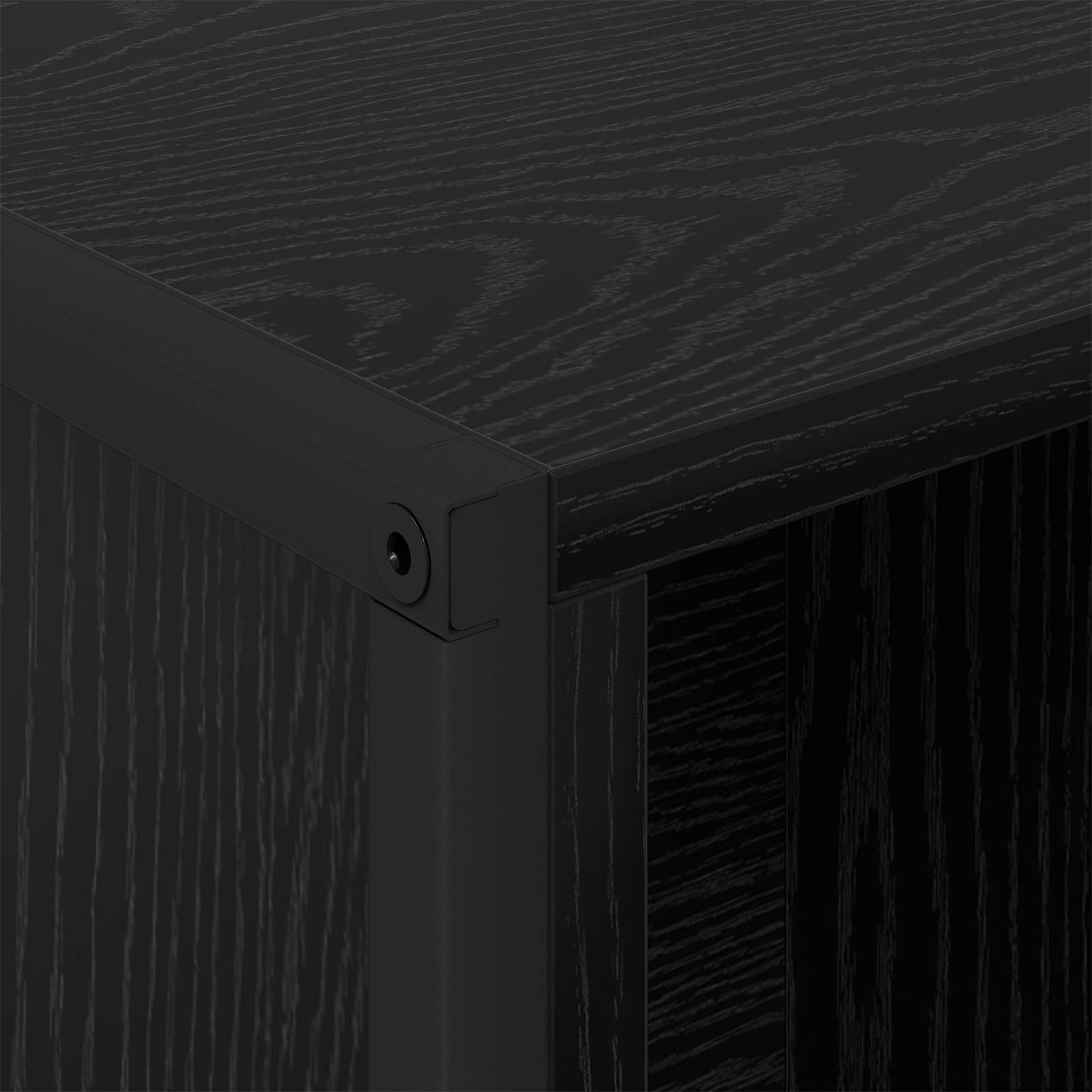 Bücherregal Schwarz Eichen-Optik 99,5 x 30 x 108,5 cm