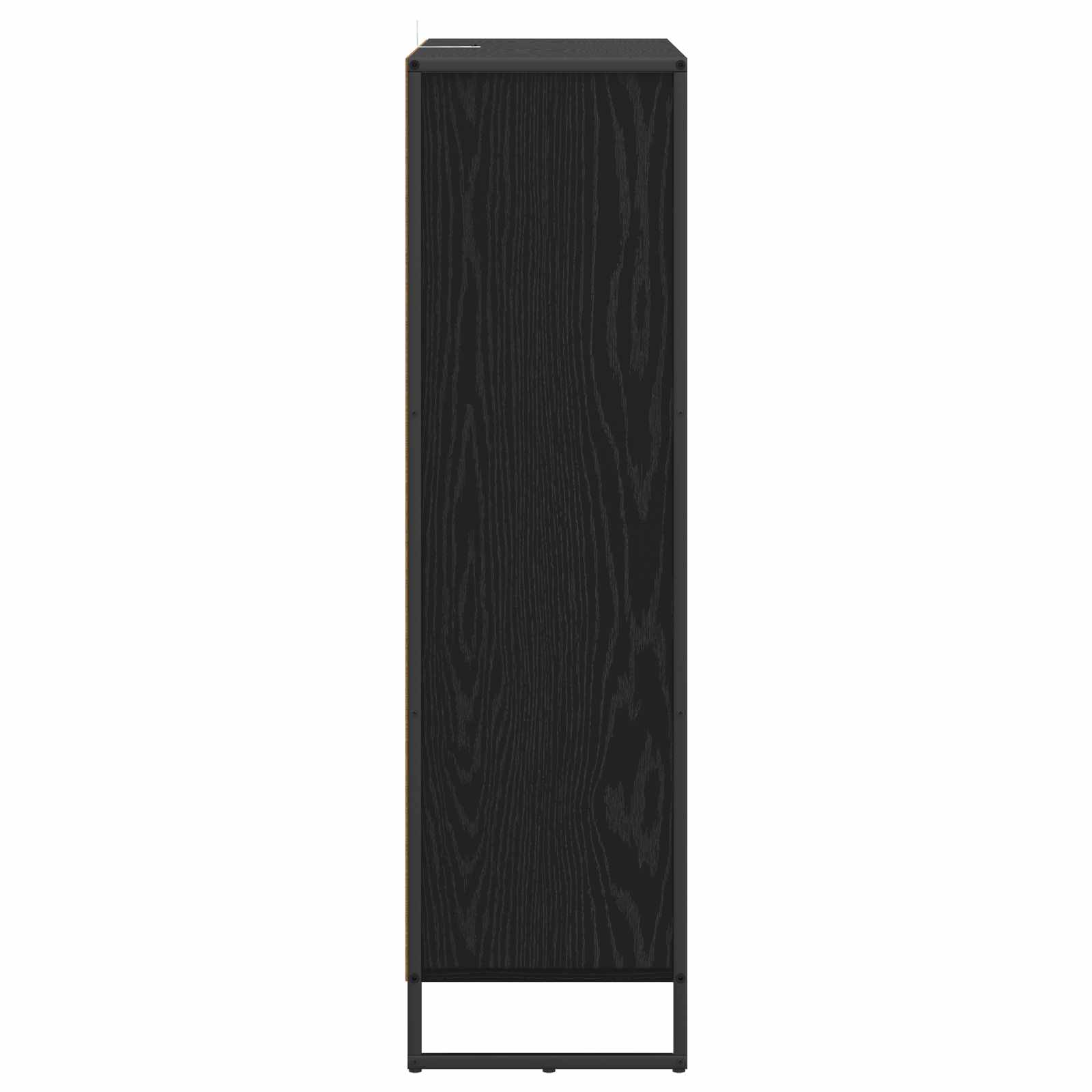 Bücherregal Schwarz Eichen-Optik 99,5 x 30 x 108,5 cm