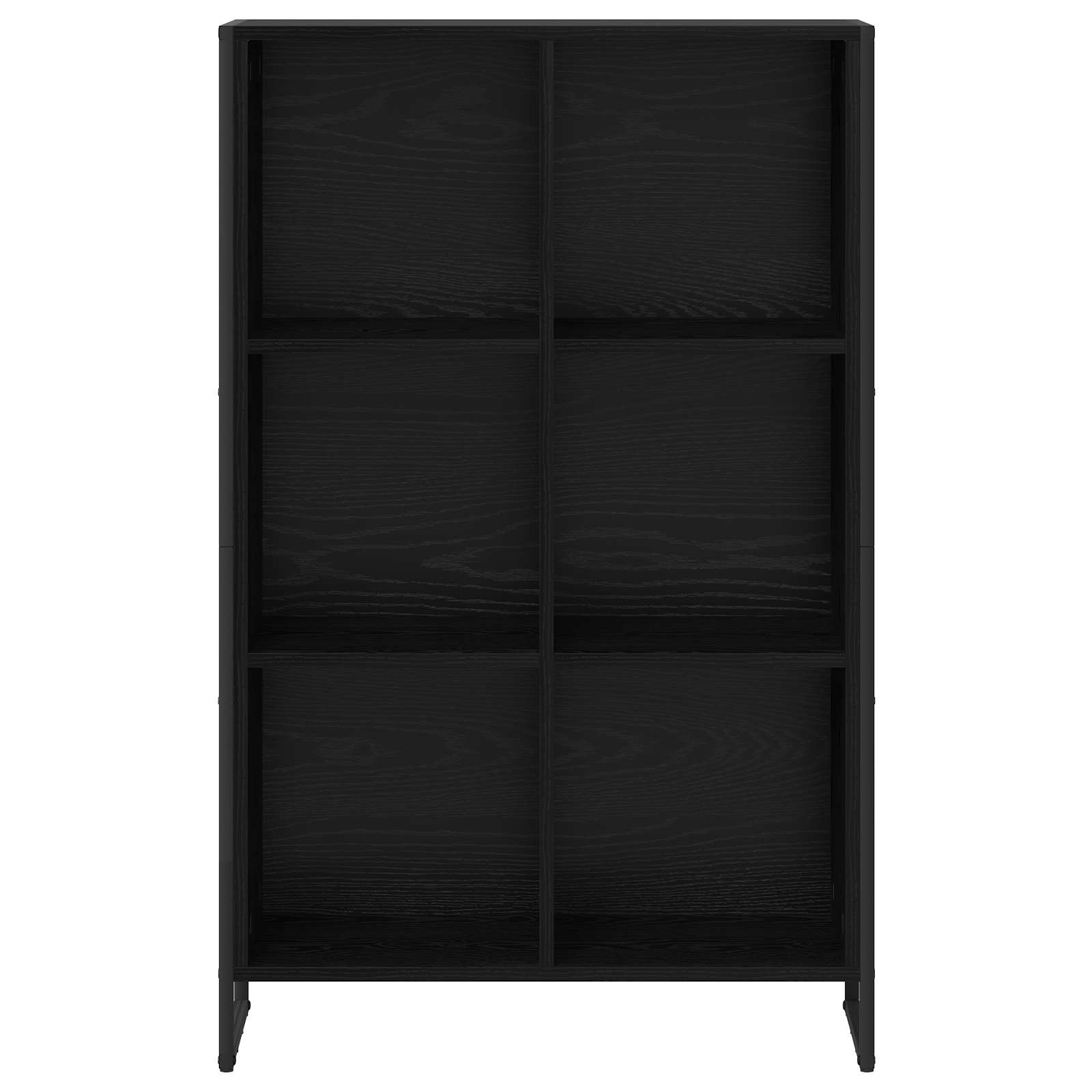 Bücherregal Schwarz Eichen-Optik 99,5 x 30 x 108,5 cm