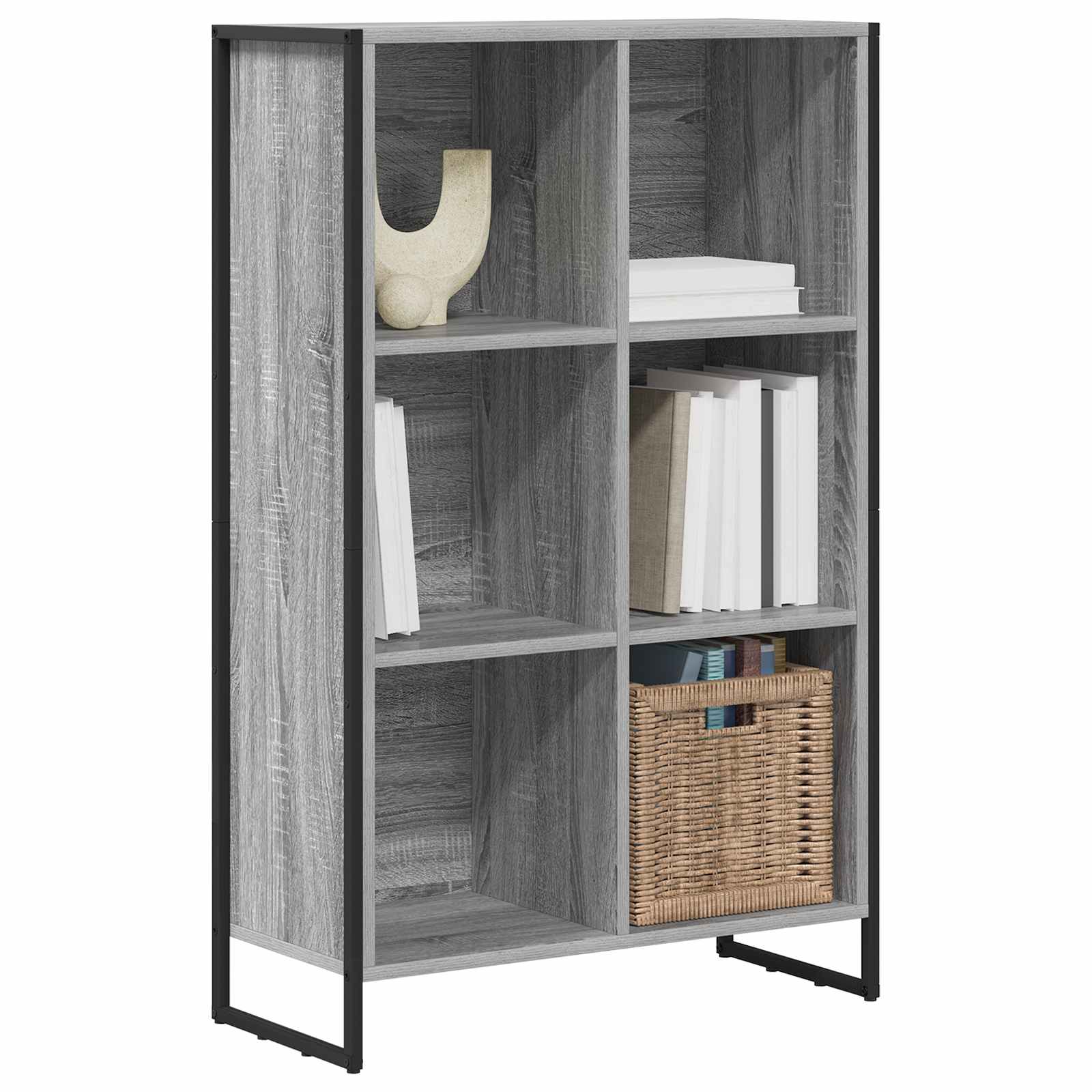 Bücherregal Graues Sonoma 99,5 x 30 x 108,5 cm Holzwerkstoff