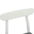 Esszimmerstuhl 2 pcs Weiß und Grau Massives Gummiholz