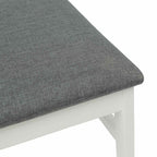 Esszimmerstuhl 2 pcs Weiß und Grau Massives Gummiholz