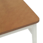 Esszimmerstuhl 2 pcs Weiß und Natur Massives Gummiholz