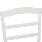 Esszimmerstuhl 2 pcs Weiß und Natur Massives Gummiholz