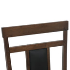 Esszimmerstuhl 2 pcs Hellbraun und Schwarz Massives Gummiholz