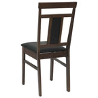 Esszimmerstuhl 2 pcs Hellbraun und Schwarz Massives Gummiholz