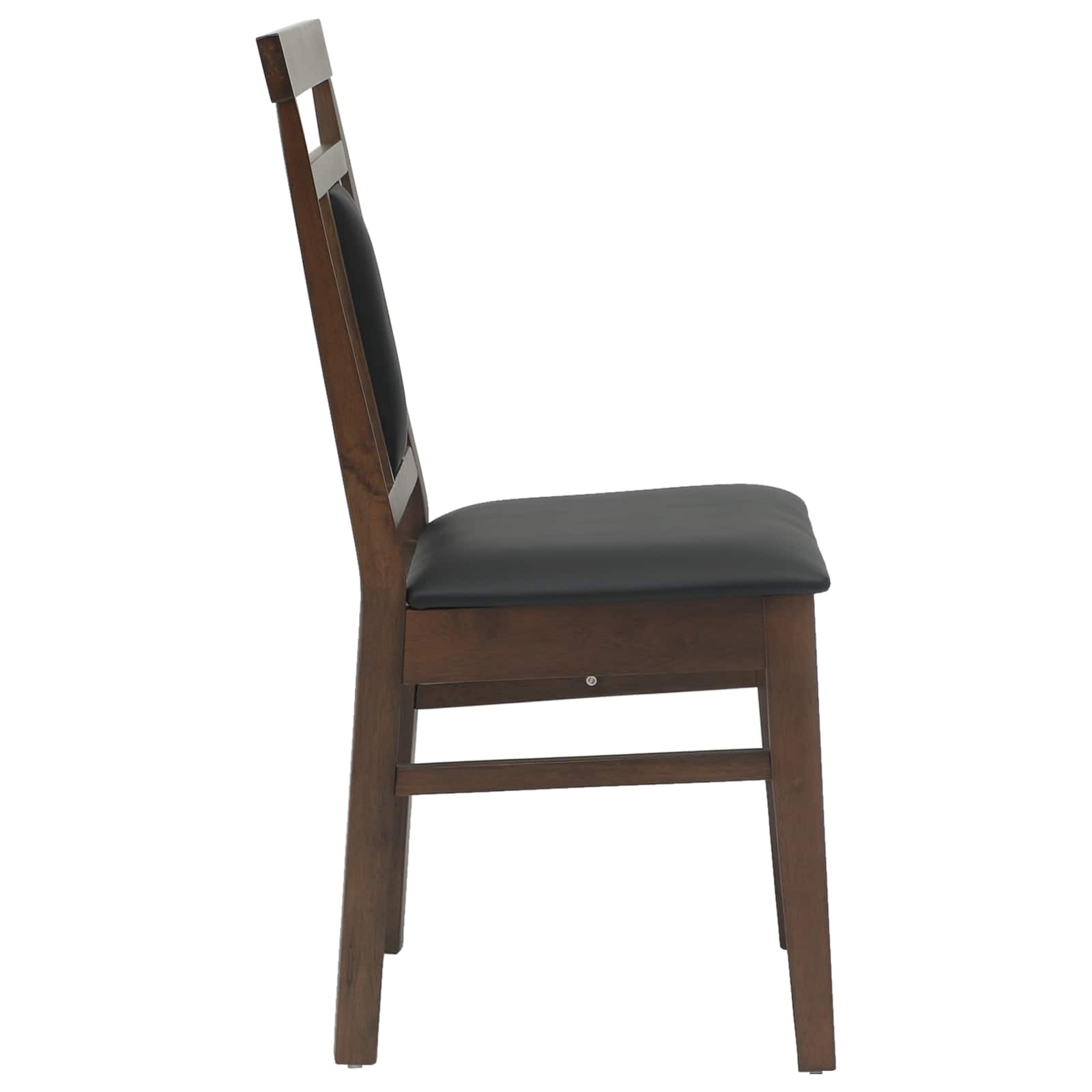 Esszimmerstuhl 2 pcs Hellbraun und Schwarz Massives Gummiholz