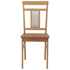 Esszimmerstuhl 2 pcs Natur Massives Gummiholz