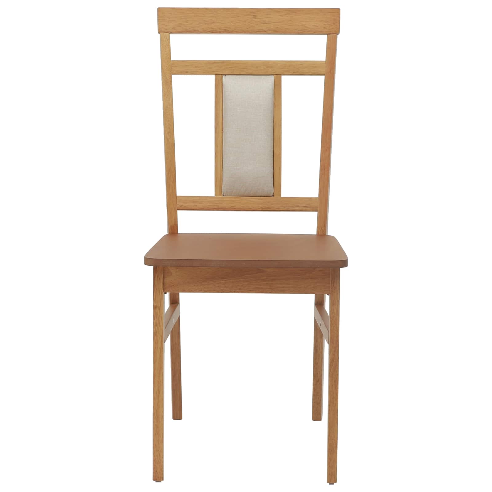 Esszimmerstuhl 2 pcs Natur Massives Gummiholz