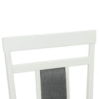 Esszimmerstuhl 2 pcs Weiß und Grau Massives Gummiholz