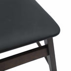 Esszimmerstuhl 2 pcs Hellbraun und Schwarz Massives Gummiholz