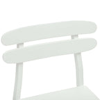 Esszimmerstuhl 2 pcs Weiß Massives Gummiholz