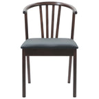Esszimmerstuhl 2 pcs Hellbraun und Schwarz Solides Gummiholz