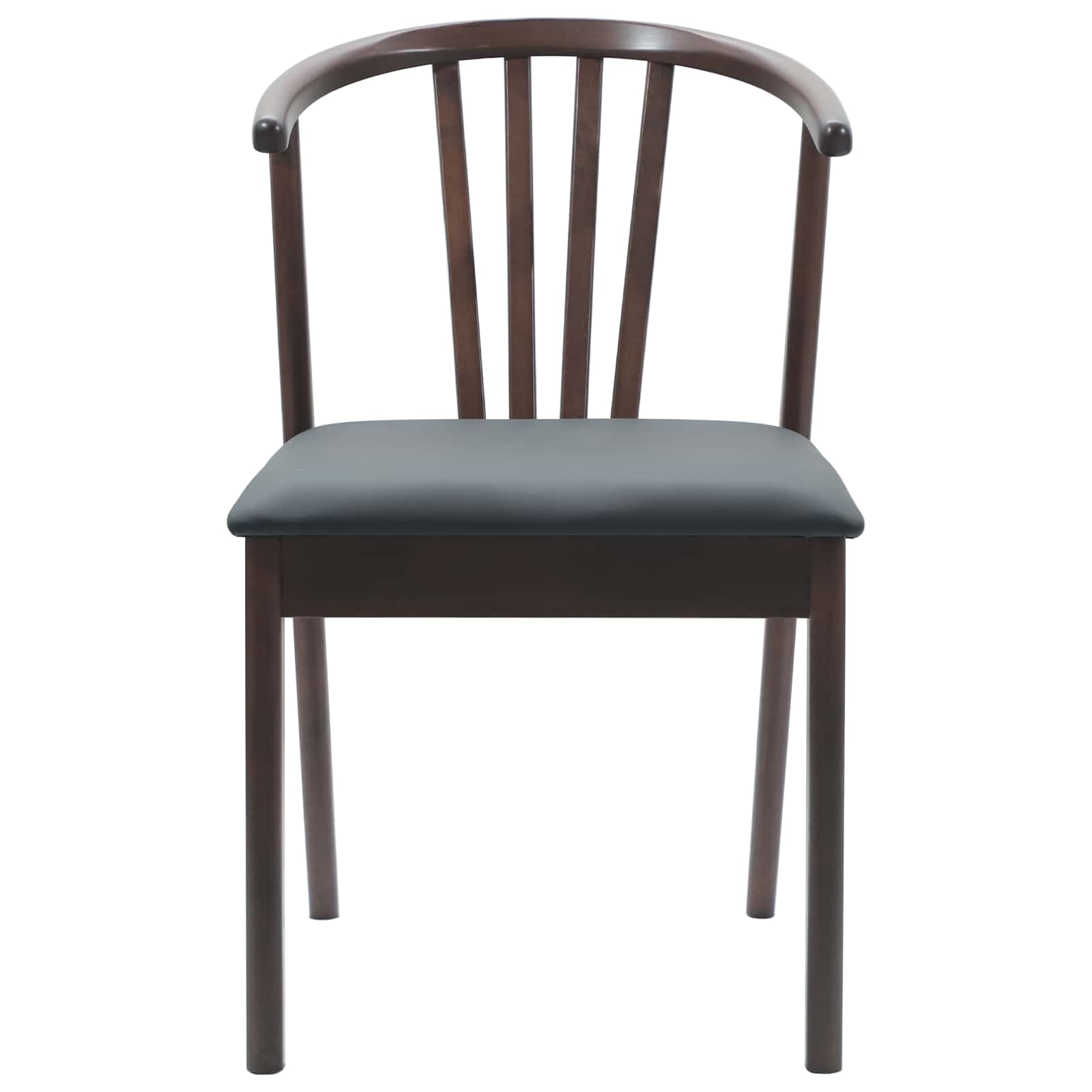 Esszimmerstuhl 2 pcs Hellbraun und Schwarz Solides Gummiholz