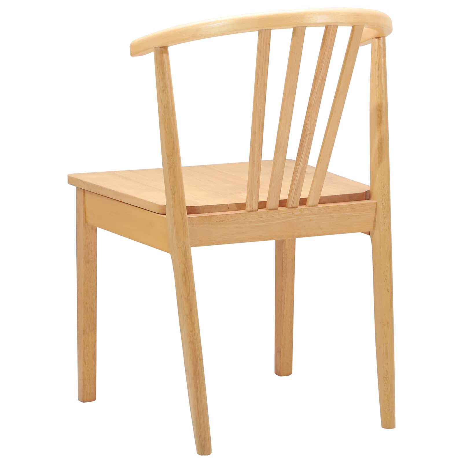 Esszimmerstuhl 2 pcs Natur Solides Gummiholz