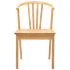 Esszimmerstuhl 2 pcs Natur Solides Gummiholz