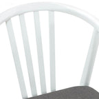 Esszimmerstuhl 2 pcs Weiß und Grau Solides Gummiholz
