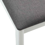 Esszimmerstuhl 2 pcs Weiß und Grau Solides Gummiholz