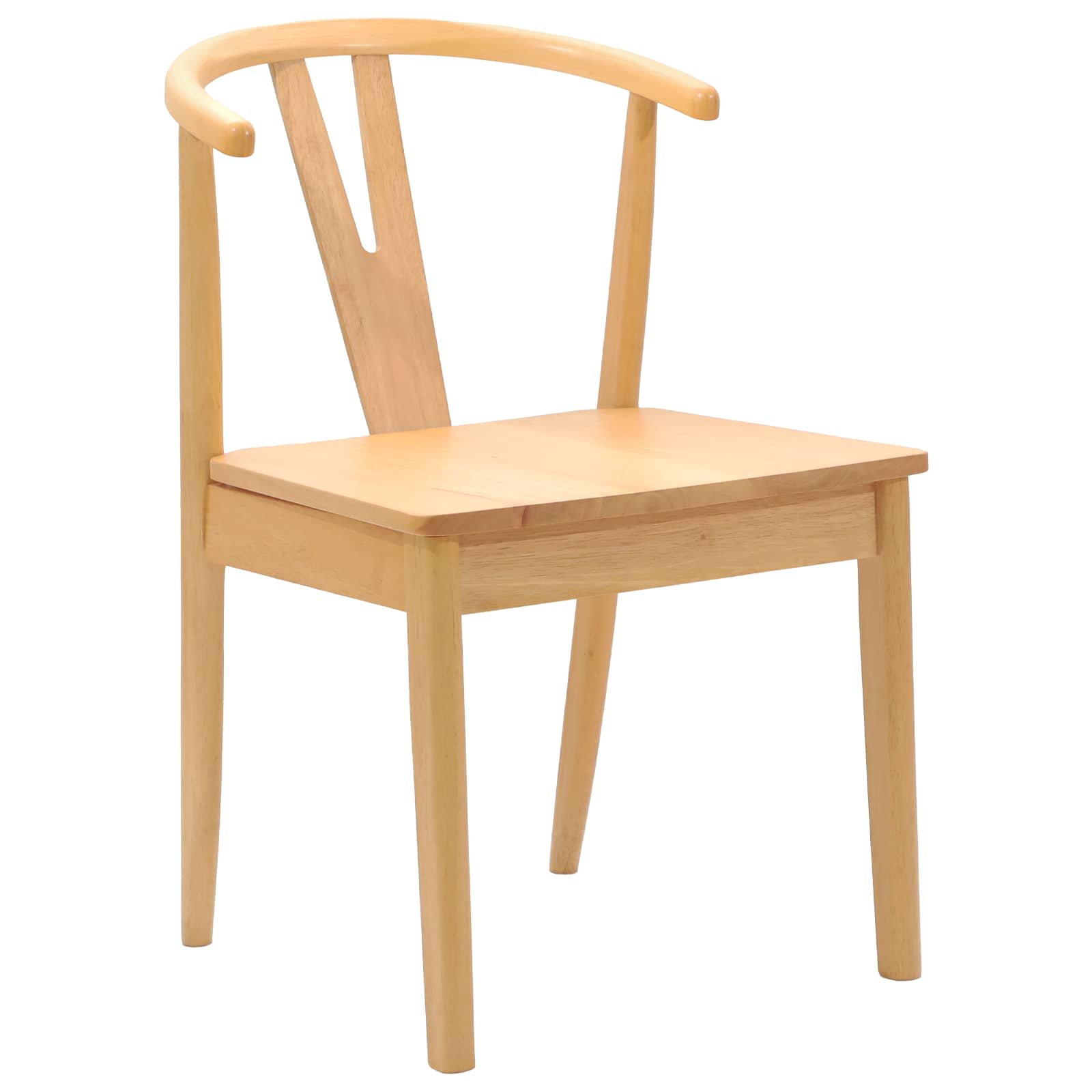 Esszimmerstuhl 2 pcs Natur Massives Gummiholz