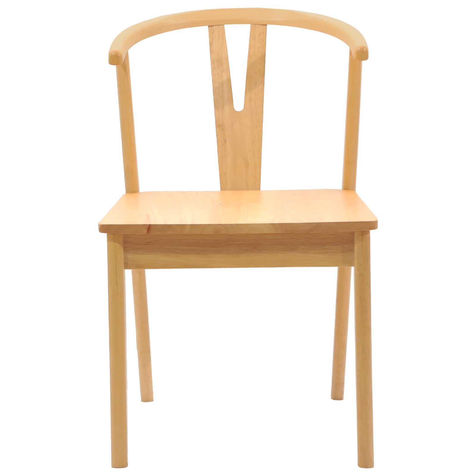 Esszimmerstuhl 2 pcs Natur Massives Gummiholz