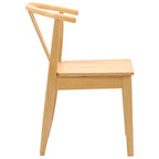 Esszimmerstuhl 2 pcs Natur Massives Gummiholz