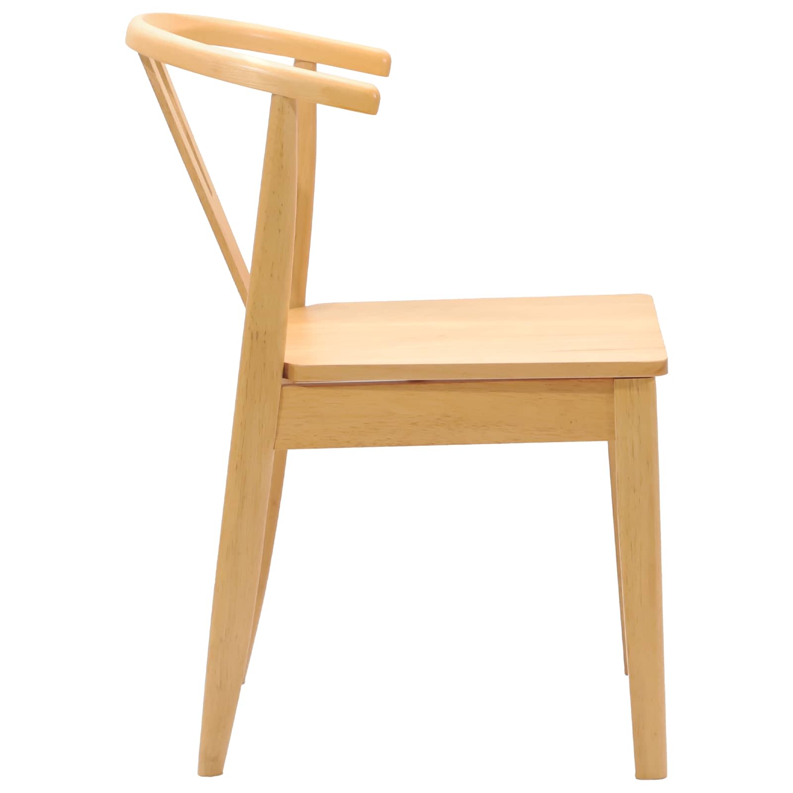 Esszimmerstuhl 2 pcs Natur Massives Gummiholz