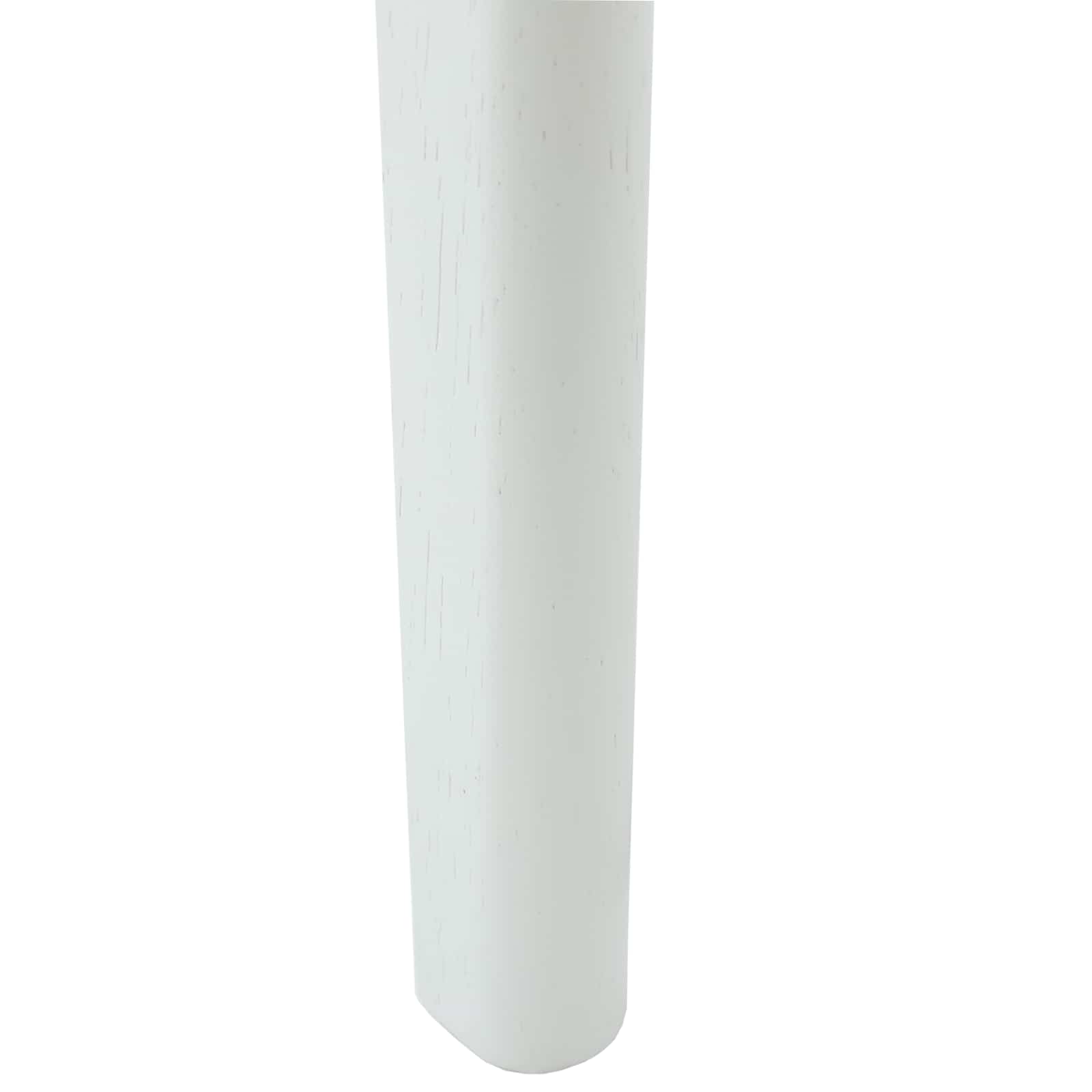 Esszimmerstuhl 2 pcs Weiß und Grau Massives Gummiholz